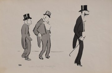 Sem (M. Boscher, M. Bachelot, Prince Troubezkoy) Paris, December 1904