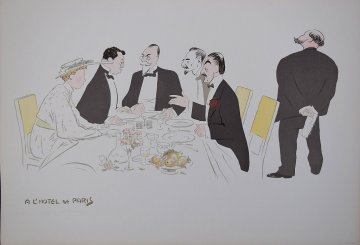 Sem (A L'Hotel de Paris - Album 16 Plate 12) Paris, June 1909