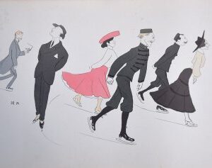 Sem (Skaters at the Palais du Glace) Paris June 1902