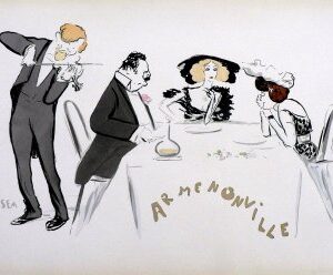 SEM. Dinner at Armenonville with Violist. Paris, ca. 1901.