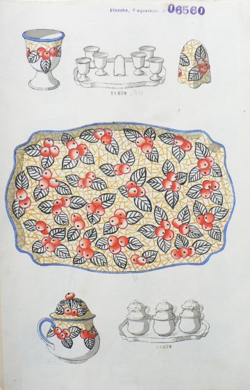 Gabriel Fourmaintraux. Breakfast Set. Desevres, ca. 1900