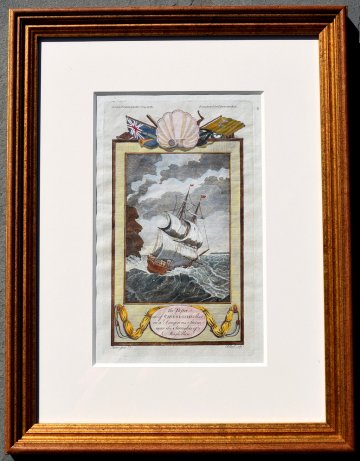 Moore and Hogg. “The Desire …in a Dangerous Storm.” London 1778. Framed