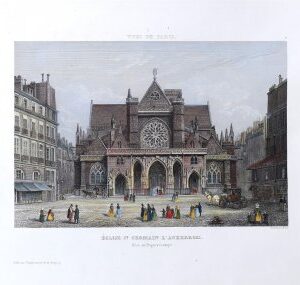 Claude Hilarie-Alphonse Chamouin (St Germaine Church) Collection de Vues de Paris… Paris 1845