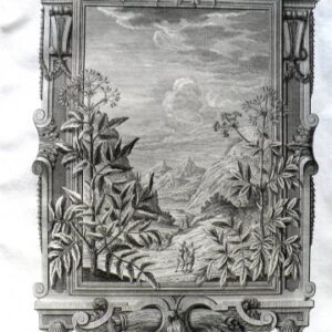 Johann Scheuchzer. (Men crossing a Mountainous Landscape) Physica Sacra. Augsberg and Ulm, 1731-1735.