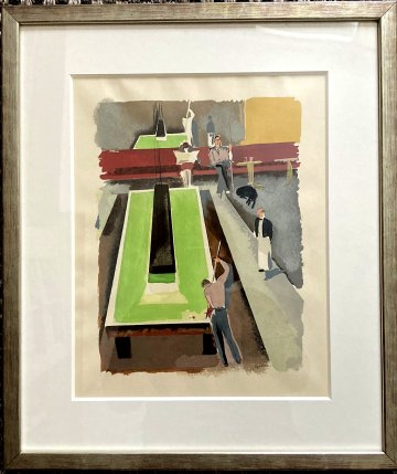 (Billards) Milivoj Uzelac. Paris 1932. Framed
