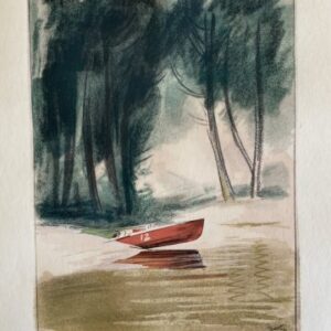 (Speedboat racing) Milivoj Uzelac. Paris 1932. Framed