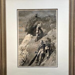 after Winslow Homer (Raid on Sand Swallow Colony) New York: Harpers Weekly, August 23, 1873. Framed