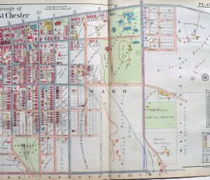 (West Chester) A. H. Mueller. Pl. 22. Atlas...from ...Devon to Downingtown and West Chester. Philadelphia, 1912