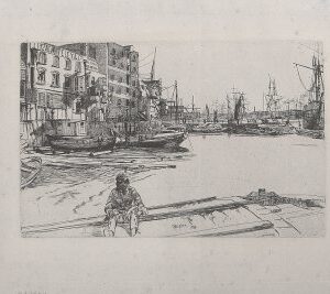 Whistler, James Abbott MacNeil. Eagle Wharf. 1859