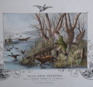 (Wild Duck Shooting) Henry Downes Miles. The Book of Field Sports... London, Henry Lea, c. 1870. Framed