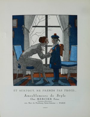 after Pierre Brissaud. ...Ne Prends Pas Froid. Gazette du Bon Ton. Paris, 1920
