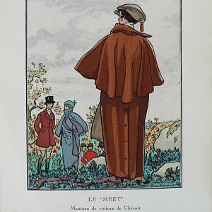 after Pierre Brissaud. Le Meet. Gazette du Bon ton. Paris 1913