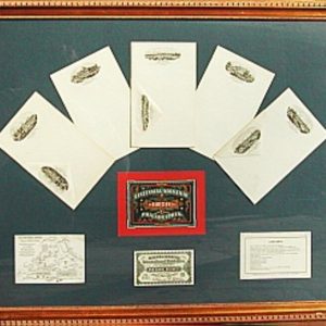 A Framed Collection of Centennial Exhibition Souvenirs. Phila, 1876.