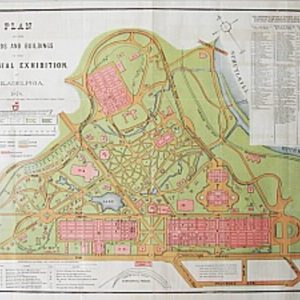 Plan of the Grounds and Buildings... Philadelphia, 1876.