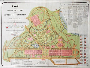 Plan of the Grounds and Buildings... Philadelphia, 1876.