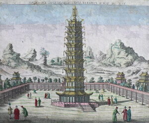 (China) Nanking. Engraved by Habermann. Published in France and Germany circa 1750