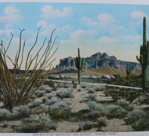 (Superstition Mountain). Sunset Route...Chicago:)Sunset Route... Curt Teich & Co., ca. 1920