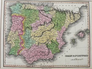 (Spain) Finley, Anthony. New General Atlas... Philadelphia, 1824