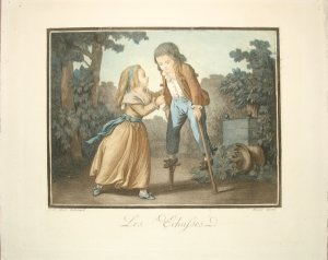 J.B. Huet. Les Echasses. Paris, ca. 1800