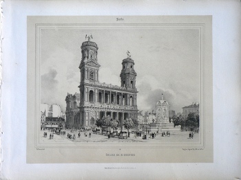 (Paris) St. Sulpice. Nouvelles Vues de Paris. Paris: gihault Freres, ca. 1870