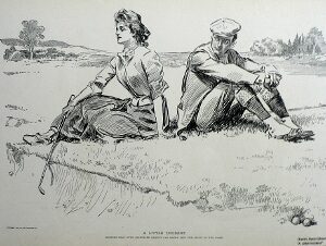 after Charles Dana Gibson. (a couple playing golf) New York: Scribner's Sons, 1902
