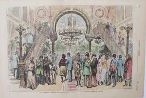 ...Horticultural Hall... Harpers Weekly, 1876