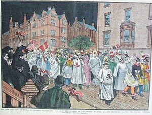 (Columbia College) Parade of the Students, New York 1887