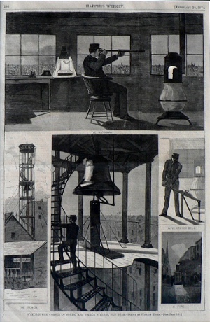 after Winslow Homer. (New York Watch Tower) New York: Harper's Weekly, 1874.