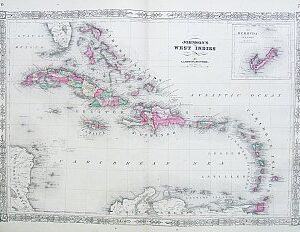 (West Indies) Johnson's New Illustrated Family Atlas. New York 1864
