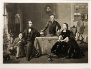 after Waugh. Lincoln and His Family. Philadelphia: Sartain, 1866