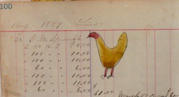 (Little Chicken) Watercolor and ink on paper