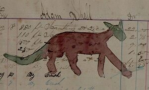 Wild Cat. Watercolor and ink on paper