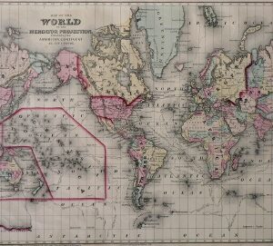 (World) Washington: S.A. Augustus Mitchell, 1877