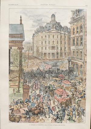 (New York) Blockade on Broadway New York: Harper's Weekly, 1883