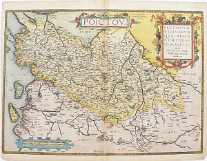 (Coast of France and The Loire) Abraham Ortelius. Amsterdam, ca. 1590