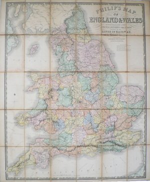 (England and Wales) Philips Map of England and Wales... London, c. 1850