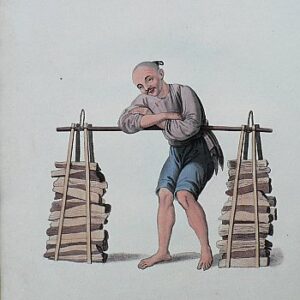 After Pu Qua. A Porter with Firewood. Costume of China. London, 1799-1894