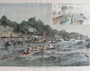 (Wesleyan/Columbia) The Metropolitan Regatta. New York: Harpers Weekly,1879