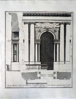 Ruggieri. Pl. 21. Palazzo window and pillar details. Florence, 1755