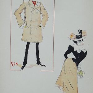 Sem (Georges Goursat) "Fashionable Racing Enthusiasts," Album 7. Paris c. 1898