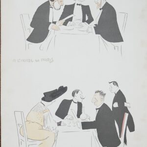 Sem (L'Hotel de Paris, Ciro's Bar)" Paris c. 1910.