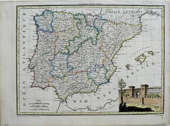 (Spain and Portugal)) Jean Baptiste Tardieu. Atlas Complete... Paris, 1812