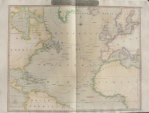 Chart of North Atlantic Ocean... Thomson, 1815