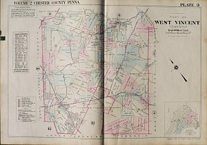 Antique Property Maps of Chester County PA 1934