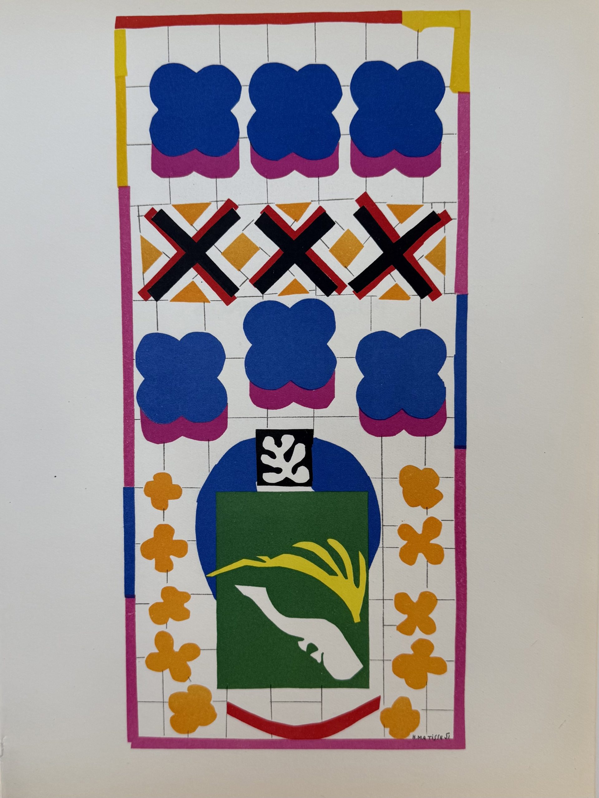 Matisse, Henri (Poisons Chinois, "Chinese Fish") Verve. Paris, 1958. Framed