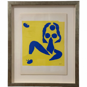 Matisse, Henri (Nu Bleu IV) Verve. Paris, 1958. Framed