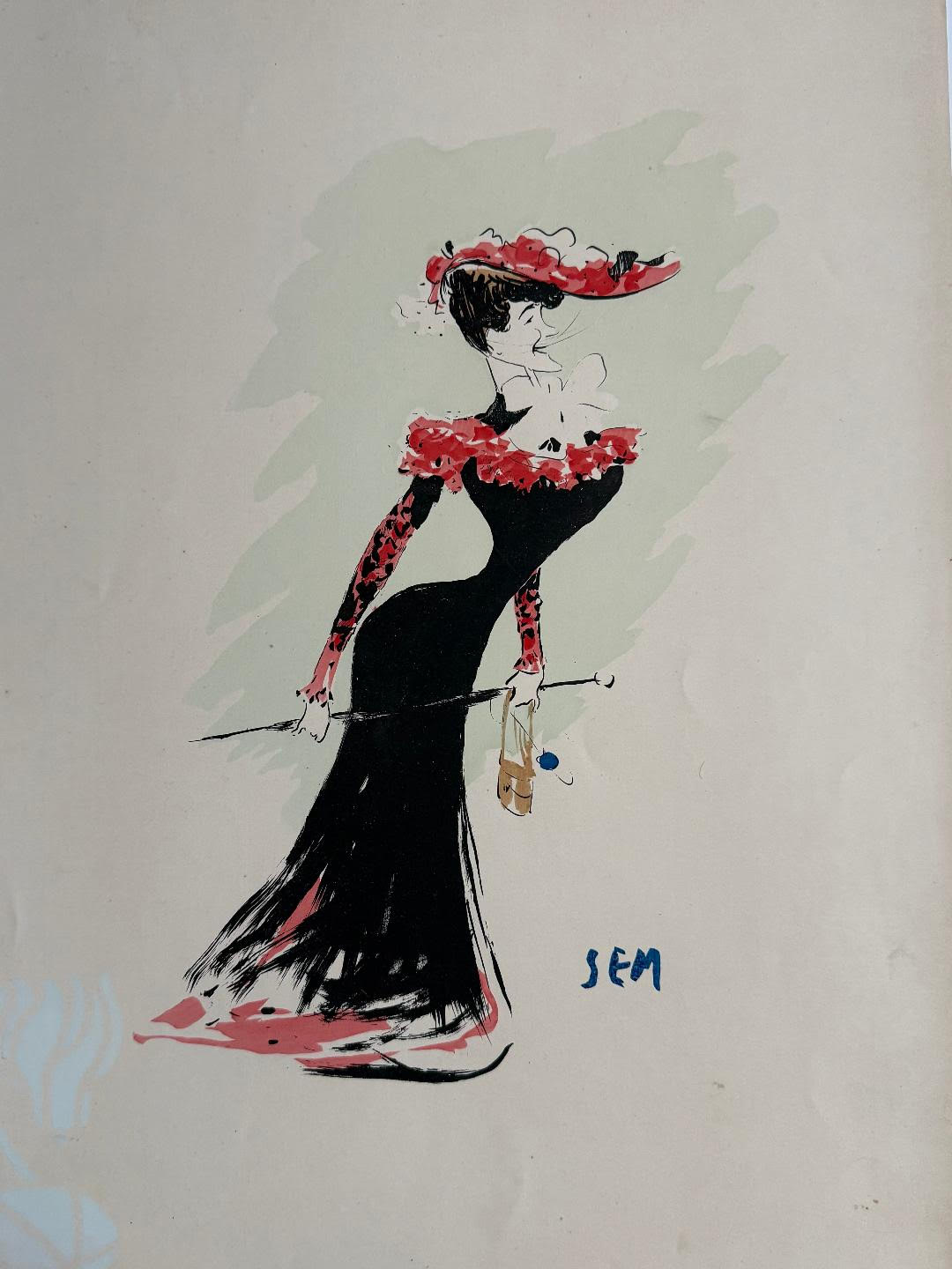 Sem (Album 10 Plate 16) "Madame Adele Richers" Paris, 1900