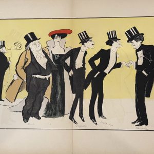 Sem (Album 13 Plate 17) "Opera Goers" Double folio, Paris 1903