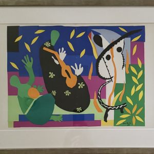 Matisse, Henri (Tristesse de Roi, "Sorrow of the King") Verve. Paris, 1958. Framed