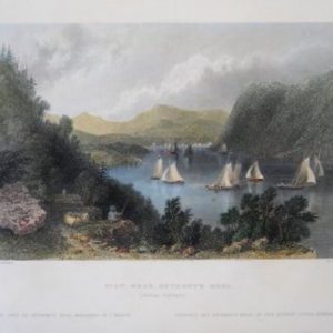 (Anthony's Nose, Hudson River) William H. Bartlett. American Scenery. London, 1839